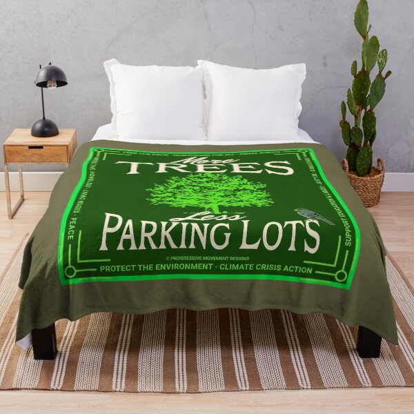 Item preview, PMD00593 Progressive Movement Designs More Trees Less Parking Lots green environmental message and 12 policy goals for progressive Democrats Independents and Bernie Sanders supporters  designed and sold by ProgressiveLeft.
