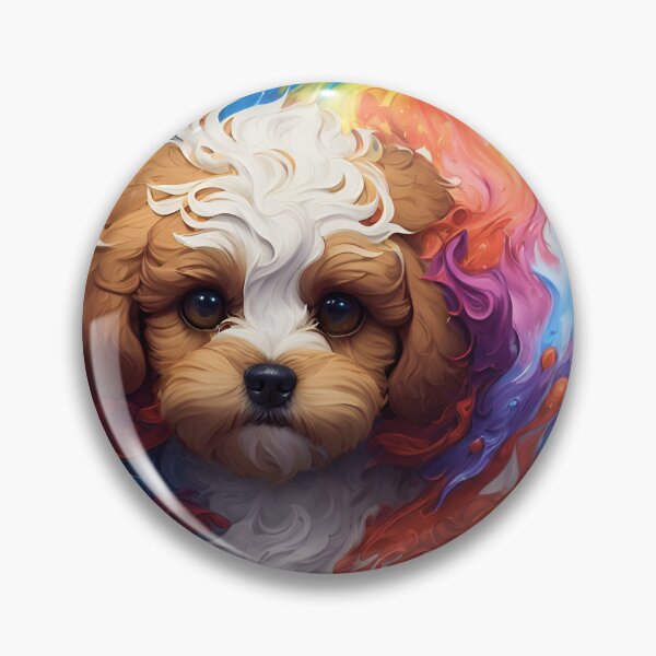 Item preview, cute and adorable cavapoo pupies colorful designed and sold by muhamuha.