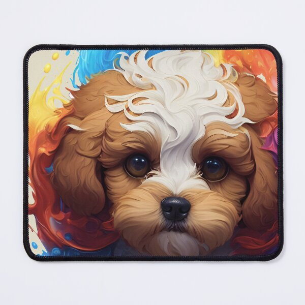 Item preview, cute and adorable cavapoo pupies colorful designed and sold by muhamuha.