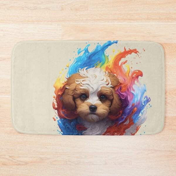 Item preview, cute and adorable cavapoo pupies colorful designed and sold by muhamuha.