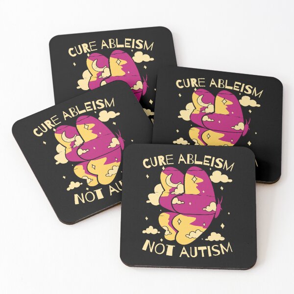 Item preview, Cure Ableism Not Autism - Autism and adhd awareness designed and sold by Paperfly Studio.