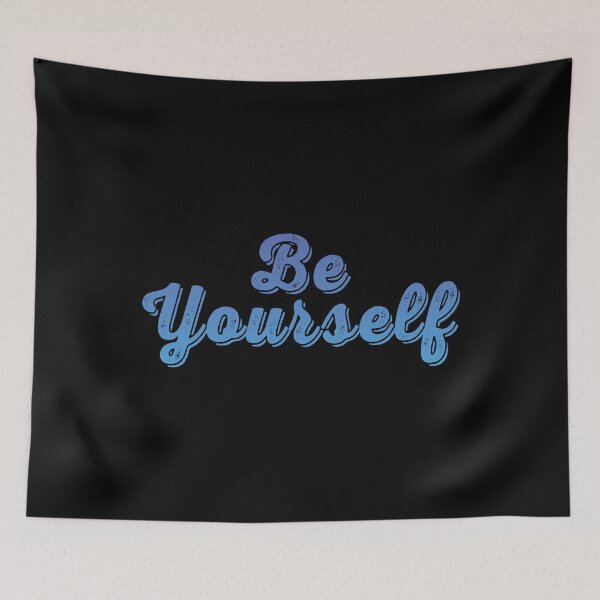 Item preview, Be Yourself Blue Statement Graphic designed and sold by arthouseflunky.