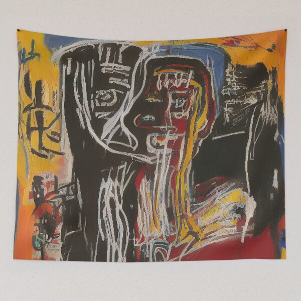 Item preview, The Abstract Embrace: A Fusion of "The Kiss" and Street Art designed and sold by ArtazaBazaar.