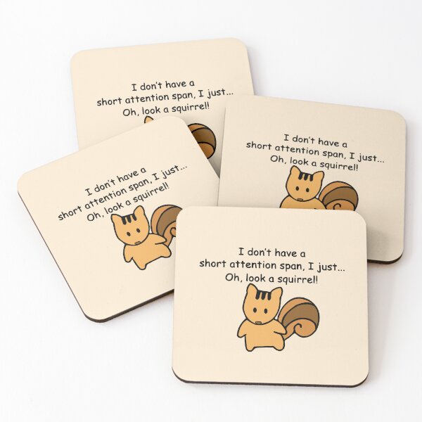 Item preview, Short Attention Span Squirrel Funny designed and sold by ironydesigns.