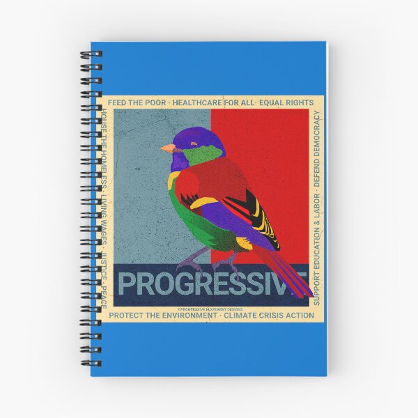 Item preview, PMD00594 Progressive Movement Designs Birdie multicolor bird and 12 policy goals for progressive Democrats Independents and Bernie Sanders supporters  designed and sold by ProgressiveLeft.