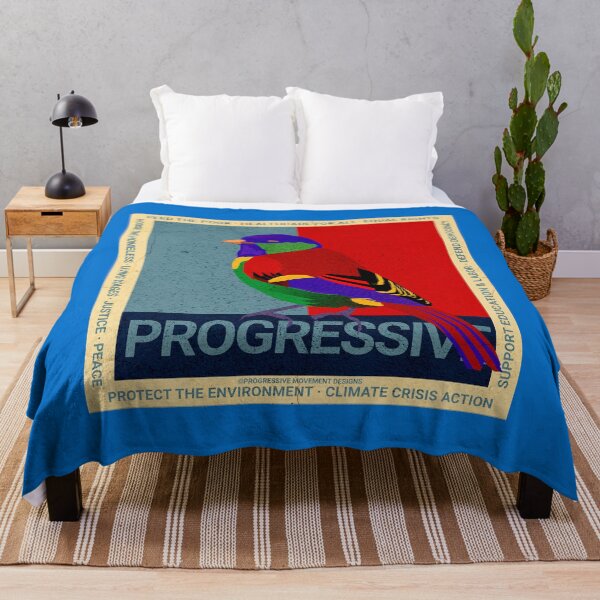 Item preview, PMD00594 Progressive Movement Designs Birdie multicolor bird and 12 policy goals for progressive Democrats Independents and Bernie Sanders supporters  designed and sold by ProgressiveLeft.