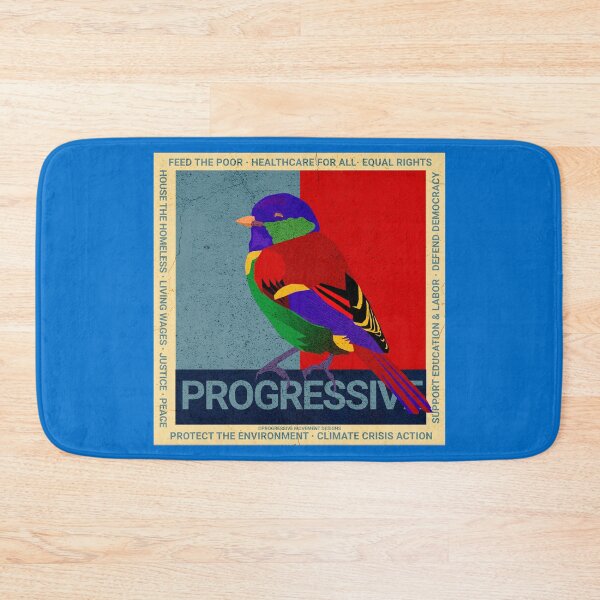 Item preview, PMD00594 Progressive Movement Designs Birdie multicolor bird and 12 policy goals for progressive Democrats Independents and Bernie Sanders supporters  designed and sold by ProgressiveLeft.