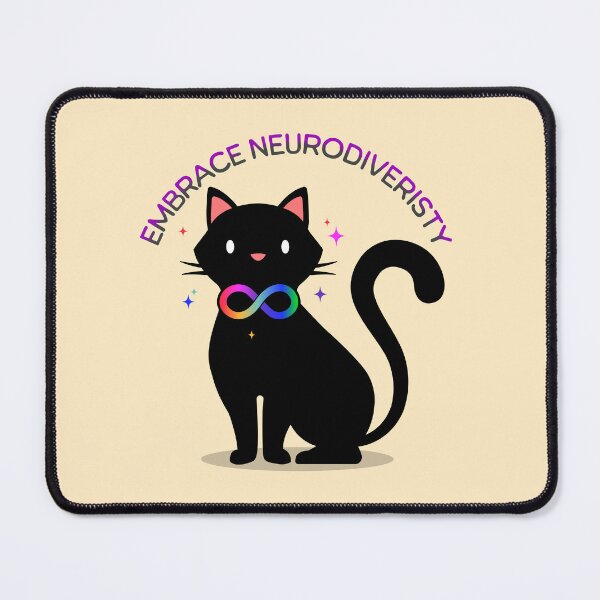 Item preview, Embrace nerurodiversity Autistic cat - Autism and adhd awareness designed and sold by Paperfly Studio.