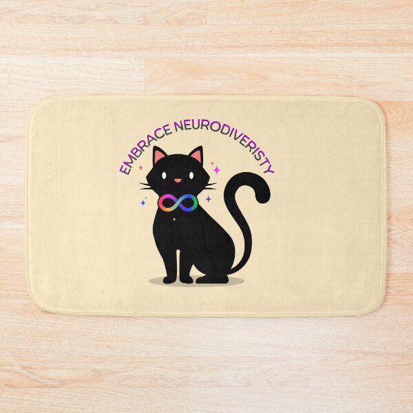 Item preview, Embrace nerurodiversity Autistic cat - Autism and adhd awareness designed and sold by Paperfly Studio.