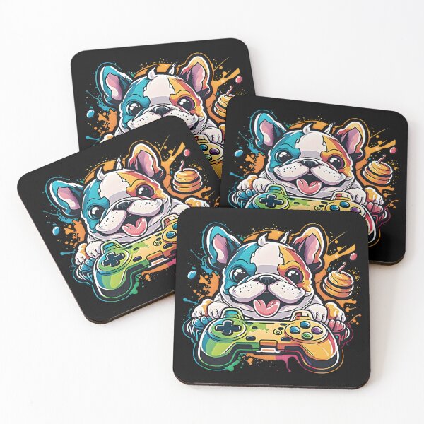 Item preview, Colorful Kawaii Dog Bulldog Gamer designed and sold by Leonardo Palumbo.