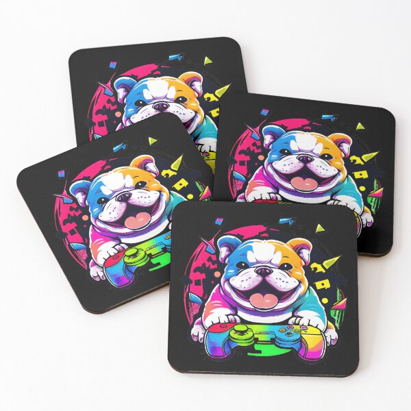 Item preview, Colorful Kawaii Dog Bulldog Gamer designed and sold by Leonardo Palumbo.