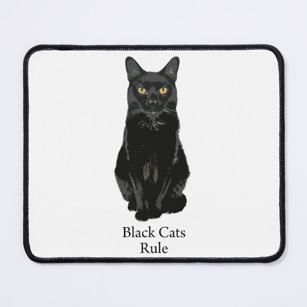 Item preview, Black Cats Rule (black text for light colored clothing) designed and sold by cafecats.
