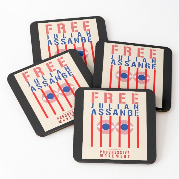 Item preview, PMD00595 Progressive Movement Designs Free Julian Assange symbolic poster or protest graphic for progressive Democrats Independents and Bernie Sanders supporters  designed and sold by ProgressiveLeft.