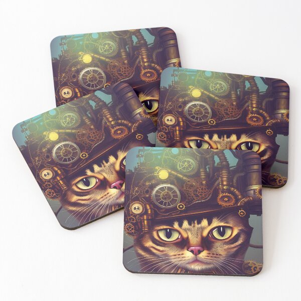 Item preview, Clockwork Feline - An Intricately Designed Steampunk Cat - AI Generated designed and sold by Mechanical-Artt.