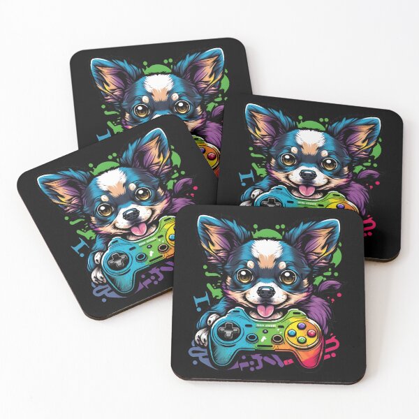 Item preview, Colorful Kawaii Dog Chihuahua Gamer designed and sold by Leonardo Palumbo.