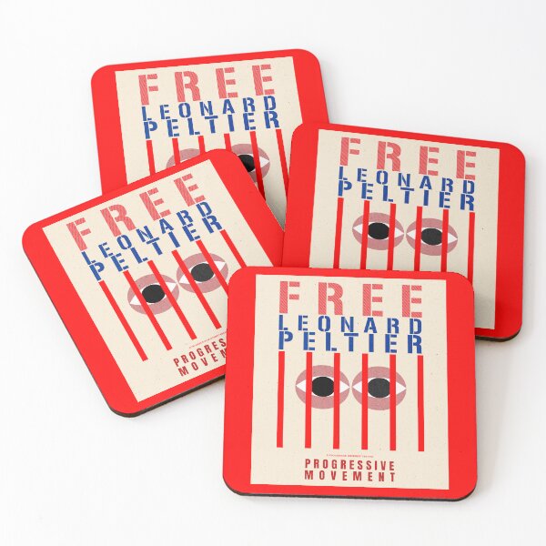 Item preview, PMD00596 Progressive Movement Designs Free Leonard Peltier symbolic poster or protest graphic for progressive Democrats Independents and Bernie Sanders supporters  designed and sold by ProgressiveLeft.