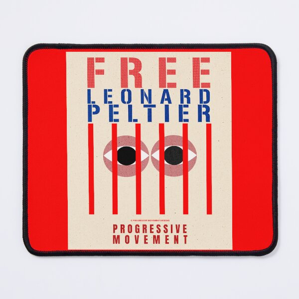 Item preview, PMD00596 Progressive Movement Designs Free Leonard Peltier symbolic poster or protest graphic for progressive Democrats Independents and Bernie Sanders supporters designed and sold by ProgressiveLeft.