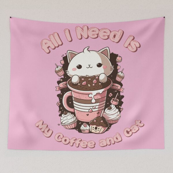 Item preview, Cat and Coffee designed and sold by UrbanChillz.