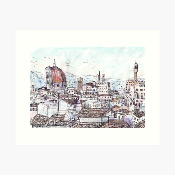 Item preview, Florence At Dusk From Palazzo Magnani Feroni designed and sold by John Douglas.
