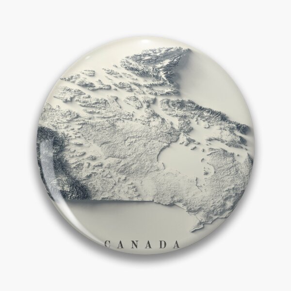 Item preview, Canada Shaded Relief Map 3D digitally-rendered designed and sold by ThinkAboutMaps.