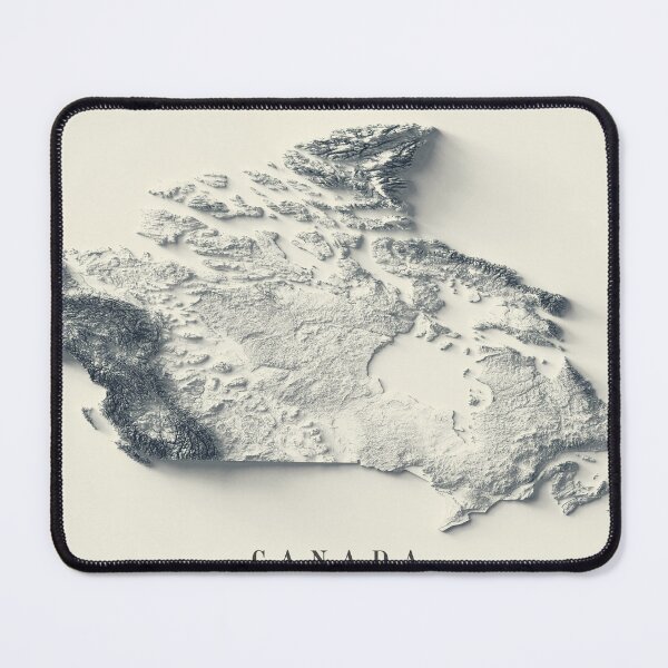 Item preview, Canada Shaded Relief Map 3D digitally-rendered designed and sold by ThinkAboutMaps.