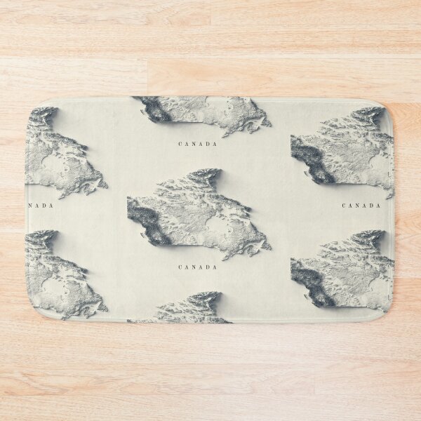 Item preview, Canada Shaded Relief Map 3D digitally-rendered designed and sold by ThinkAboutMaps.