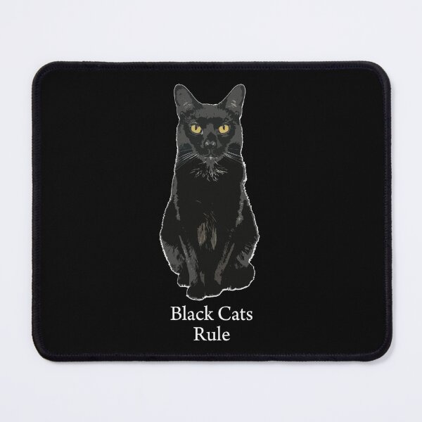 Item preview, Black Cats Rule (white text for dark clothing) designed and sold by cafecats.