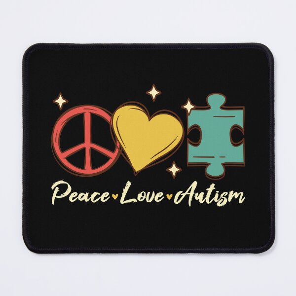 Item preview, Peace Love Autism - Neurodiversity and adhd awareness designed and sold by Paperfly Studio.