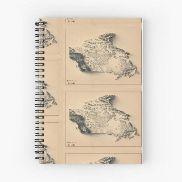 Item preview,  Canada Shaded Relief Map 3D digitally-rendered designed and sold by ThinkAboutMaps.