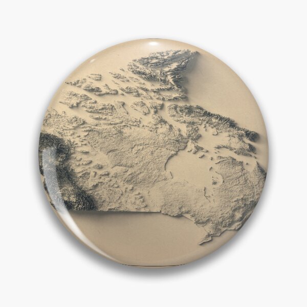 Item preview,  Canada Shaded Relief Map 3D digitally-rendered designed and sold by ThinkAboutMaps.