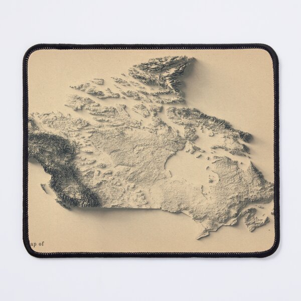 Item preview,  Canada Shaded Relief Map 3D digitally-rendered designed and sold by ThinkAboutMaps.