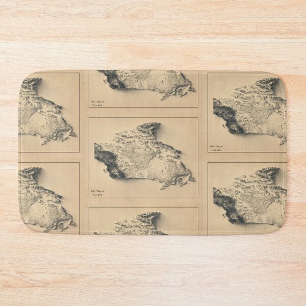 Item preview,  Canada Shaded Relief Map 3D digitally-rendered designed and sold by ThinkAboutMaps.