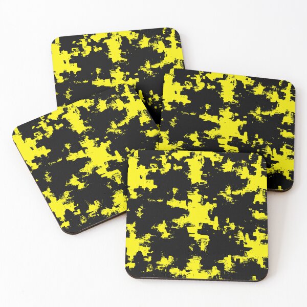 Item preview, Yellow and Black Abstract Splatter designed and sold by BigTexFunkadelic.
