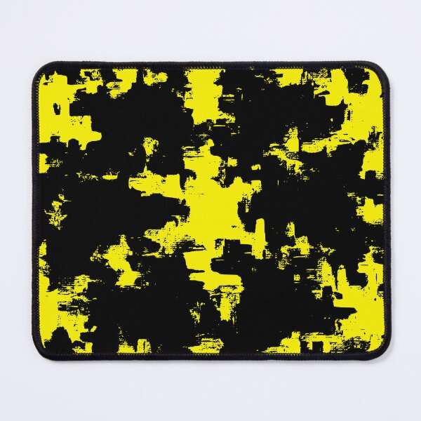 Aperçu de l'œuvre Éclaboussures abstraites jaunes et noires créée et vendue par BigTexFunkadelic.