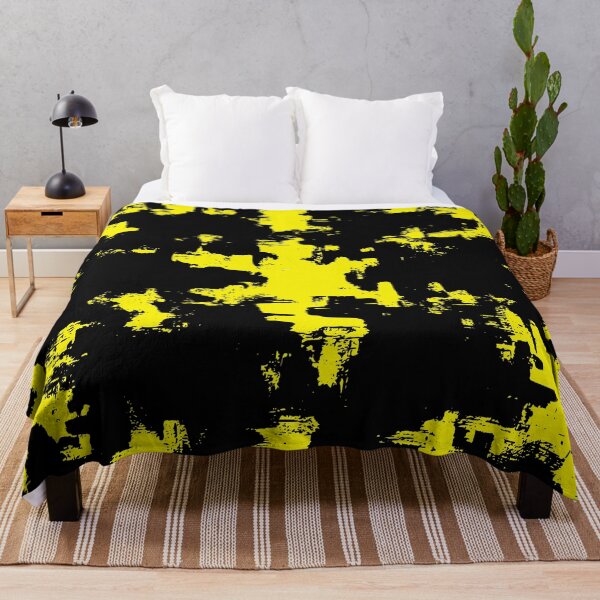 Item preview, Yellow and Black Abstract Splatter designed and sold by BigTexFunkadelic.