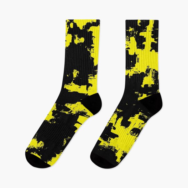 Item preview, Yellow and Black Abstract Splatter designed and sold by BigTexFunkadelic.