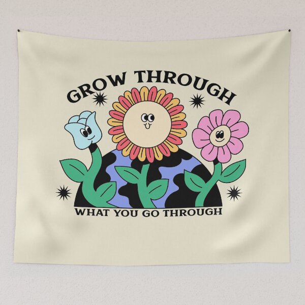 Item preview, Grow through what you go through - Neurodiversity and adhd awareness designed and sold by Paperfly Studio.