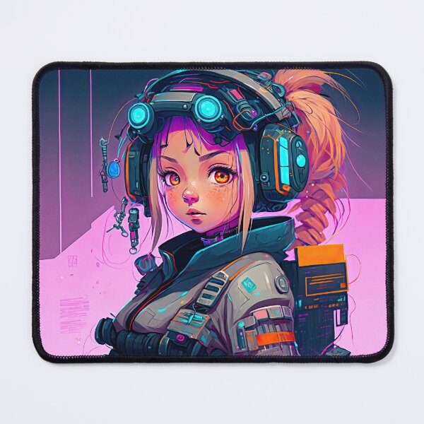 Item preview, Cyberpunk Aesthetic Girl Sci-Fi Neon Female Character Vaporwave Japanese Art designed and sold by ultra-cool.