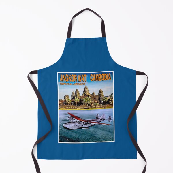 Item preview, IMPERIAL AIRWAYS : Vintage Fly To ANGKOR WAT TEMPLE in CAMBODIA Travel Advertising Print designed and sold by posterbobs.