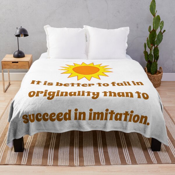 Item preview, It Is Better To Fail In Originality - Creativity Quote designed and sold by CrankyOldDude.