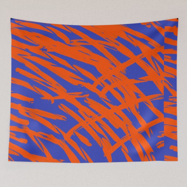 Item preview, Blue and Orange Rave Abstract designed and sold by BigTexFunkadelic.