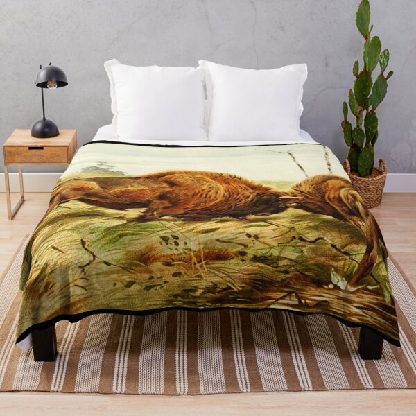 Item preview, Vintage Bison Bull Fight Painting 1896 designed and sold by w-world-life-co.