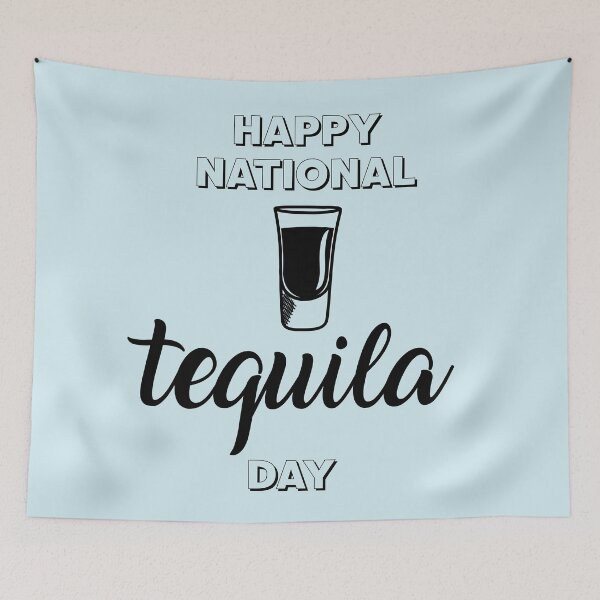 Aperçu de l'œuvre Laissez-vous un verre en joyeux fête nationale - Journée Tequila créée et vendue par thewishdesigns.