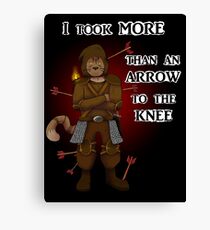More than an arrow to the knee Canvas Print