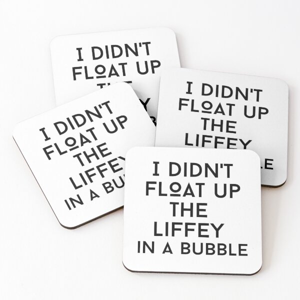 Item preview, i did'nt float up the liffey text graphic v1 - white background designed and sold by fishpressink.