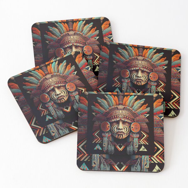 Item preview, Beautiful  Aztec Figure with a Colorful Plume,  monica-designs  designed and sold by Monica-Designs.