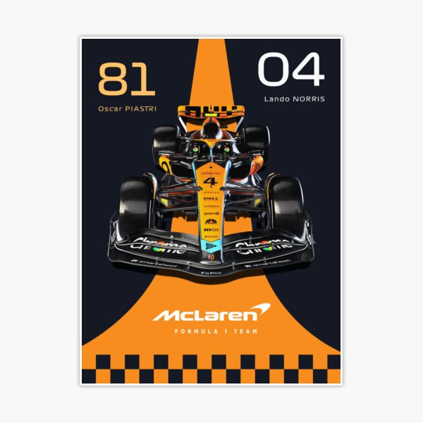 2023 McLaren MCL60 Formula One Poster and Prints Sticker for Sale by  F1prints-23