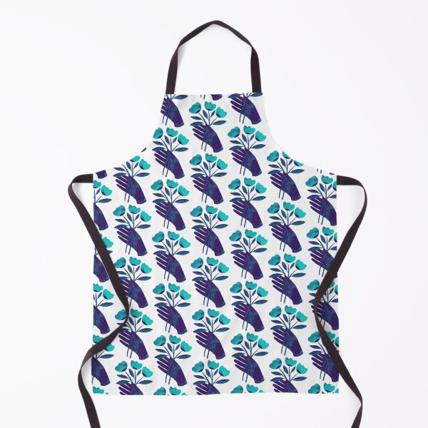 Item preview, Dark purple blue hand with turquoise flowers for you designed and sold by IULIART.