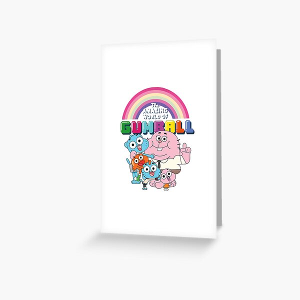 The Amazing World Of Gumball Gumball Watterson Children's Kids Birthday  Card - Red Heart Print