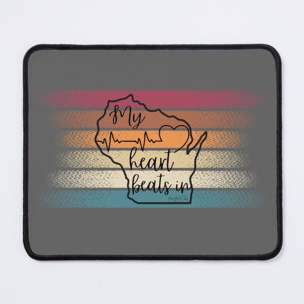 Item preview, My heart beats in Wisconsin designed and sold by HooYooTeeTees.